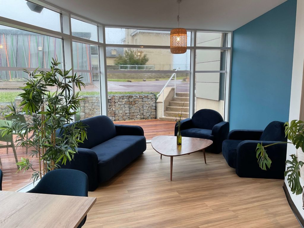 Espace salon accueillant 